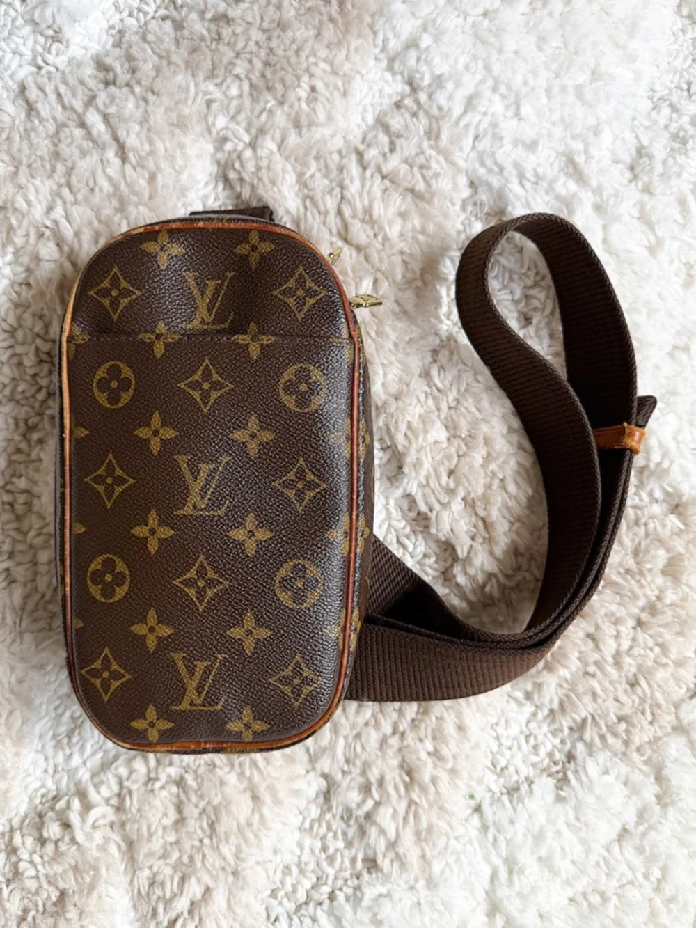 Louis vuitton mens womens monogram sling crossbody pochette gange bag + box - Picture 16 of 16